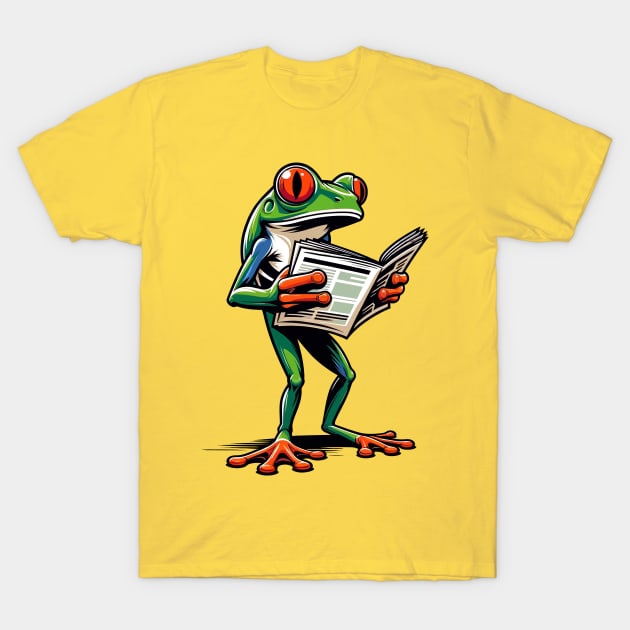 Little frog read  newspsper T-Shirt by Art_Boys